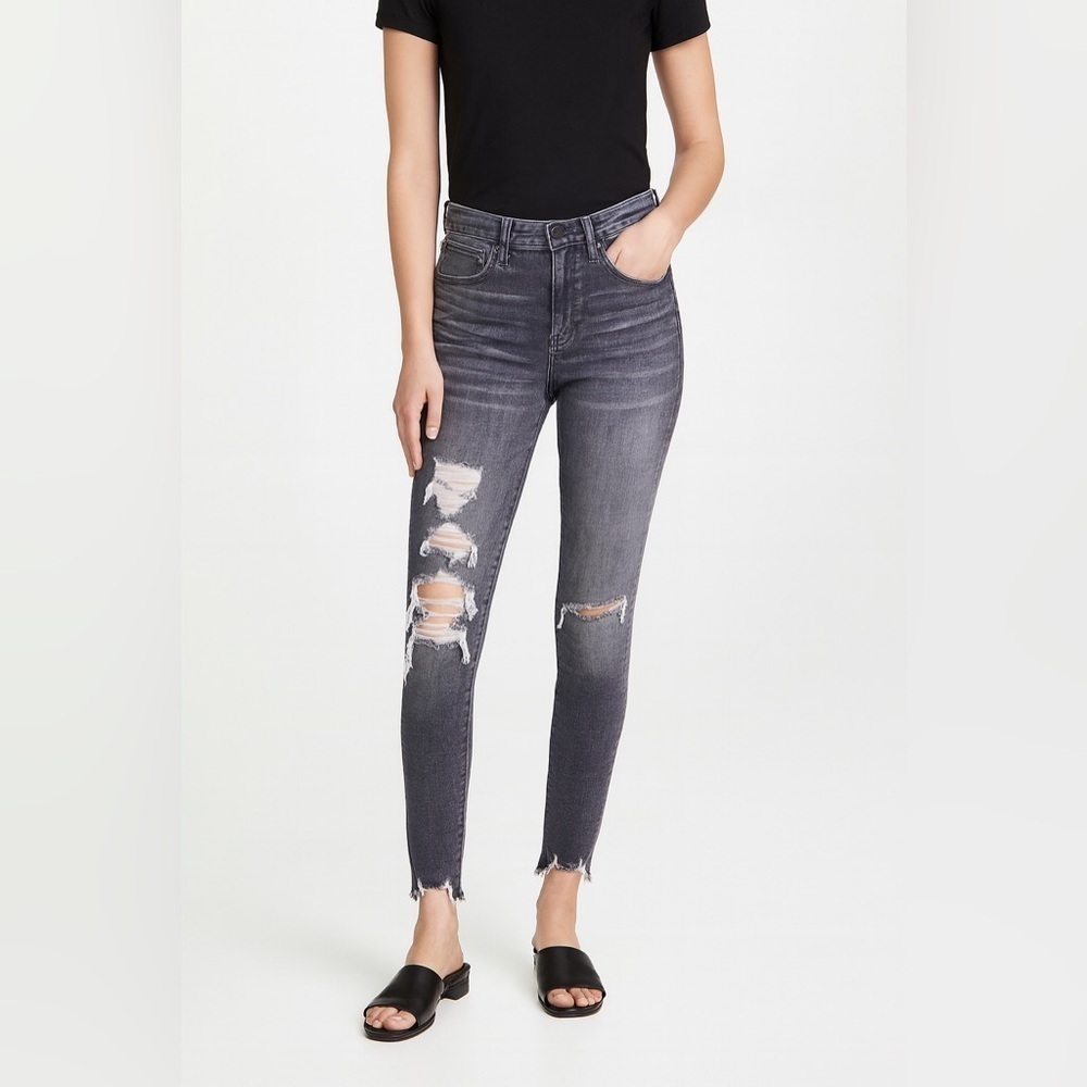 American Eagle Super High Rise Jeggings Jeans Skinny in Gray Size 2 Jeans